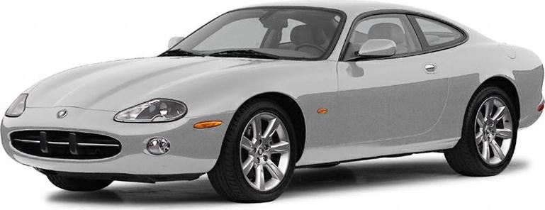 Sleek sports coupe front side view with distinctive grille and chrome wheels