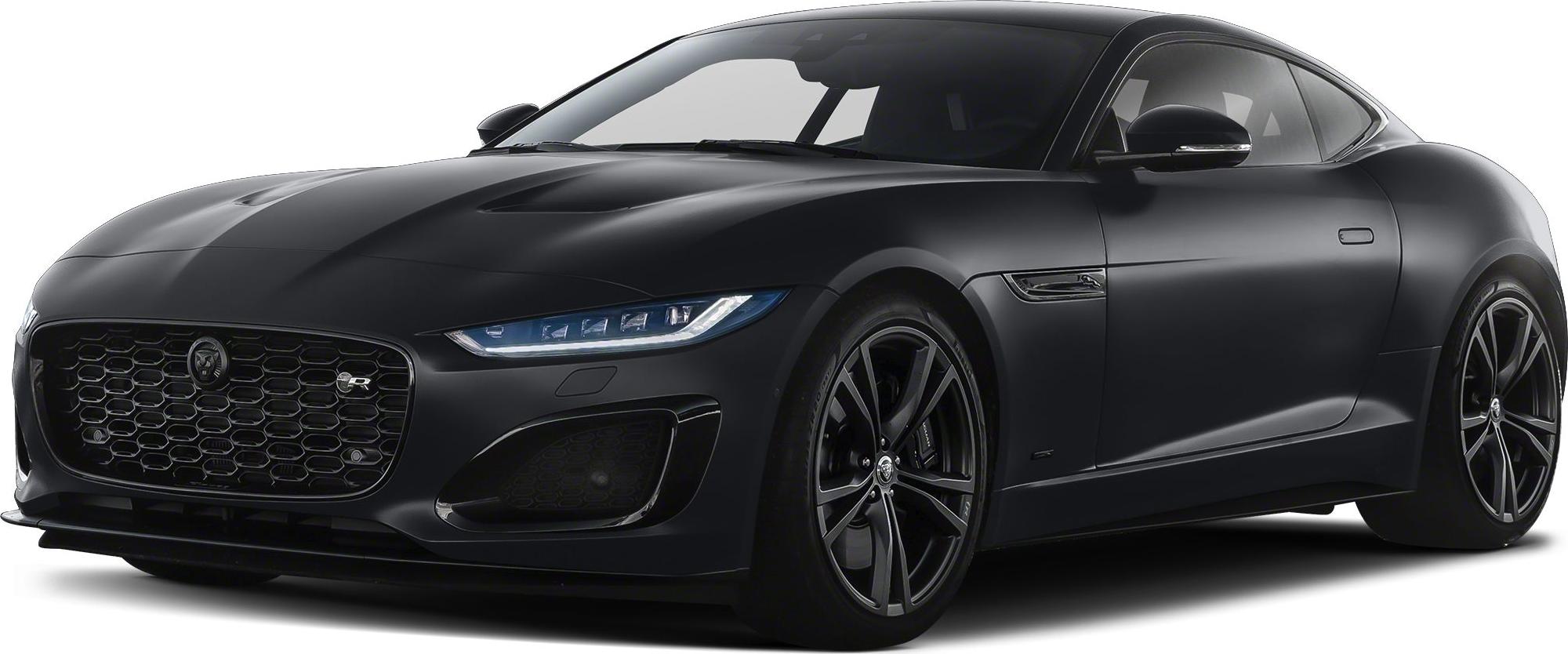 Aggressive front grille and advanced LED headlights on sleek coupe