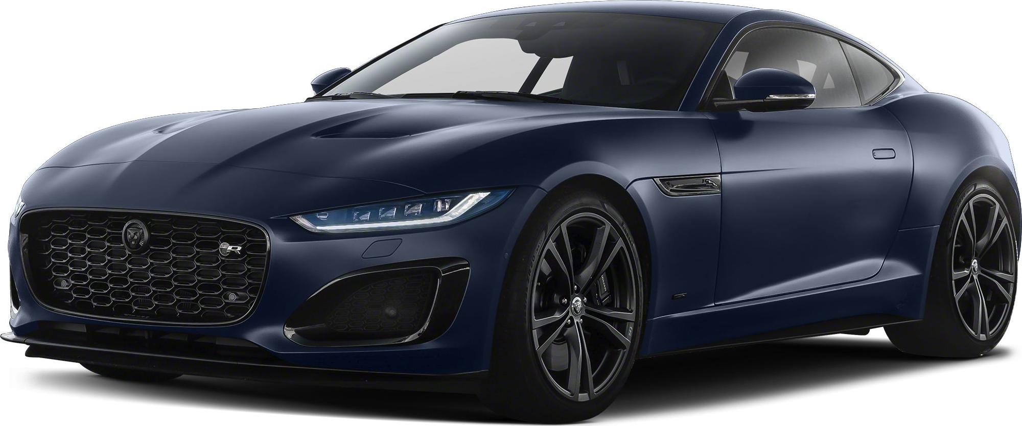 Luxury coupe with aggressive grille and sporty alloy wheels