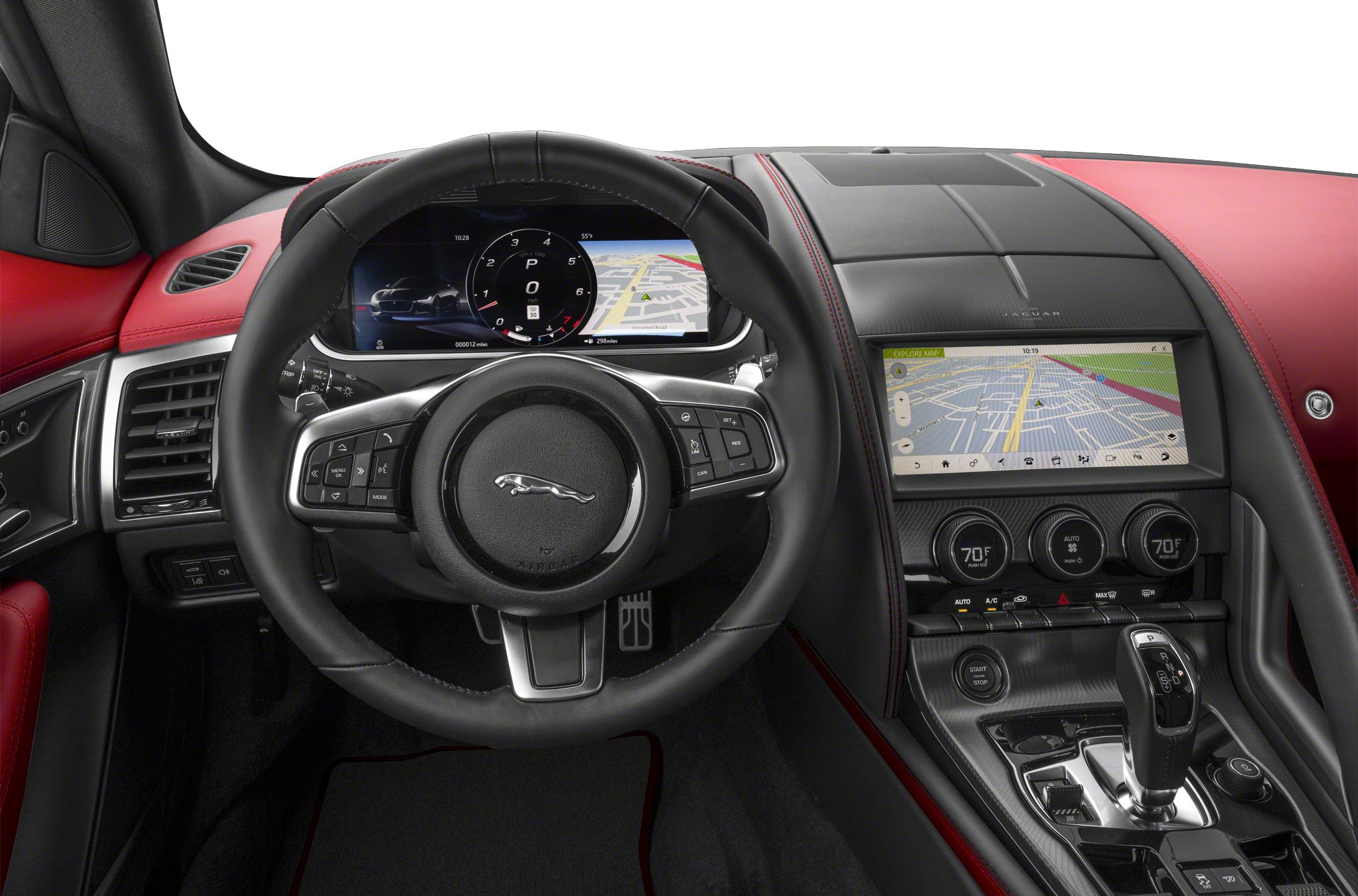 Digital instrument cluster and touchscreen navigation with multifunction steering wheel