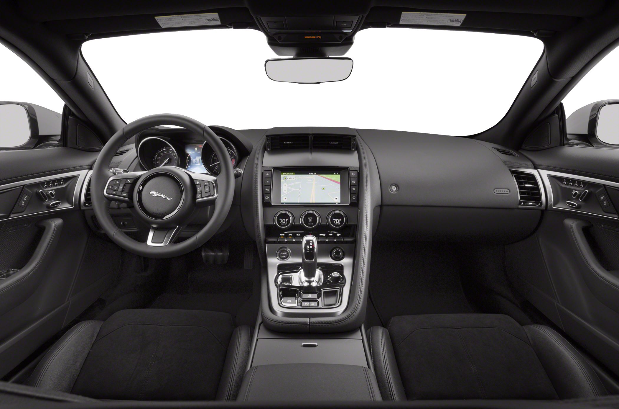 Interior dashboard and center console with infotainment screen