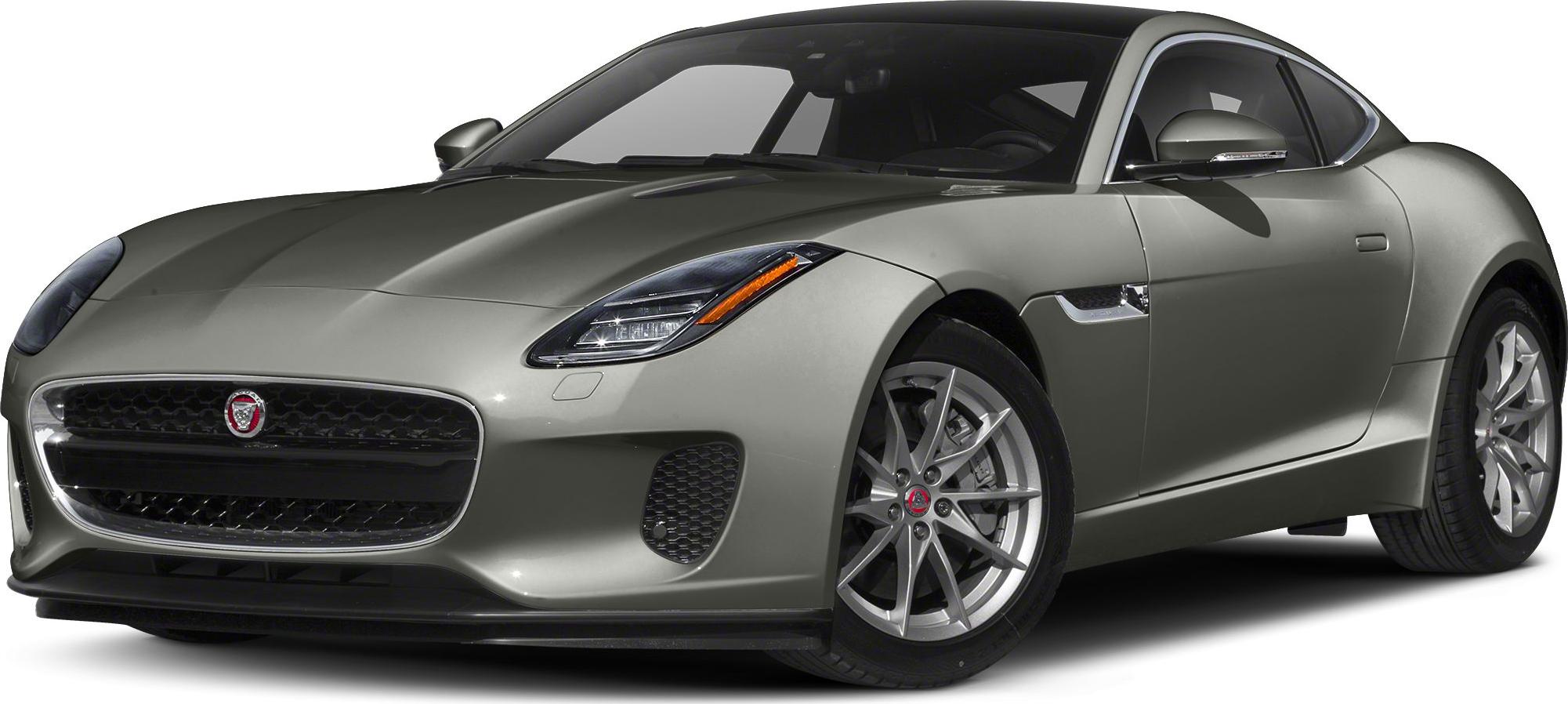 Front and side view of sleek coupe with aerodynamic design and modern headlights