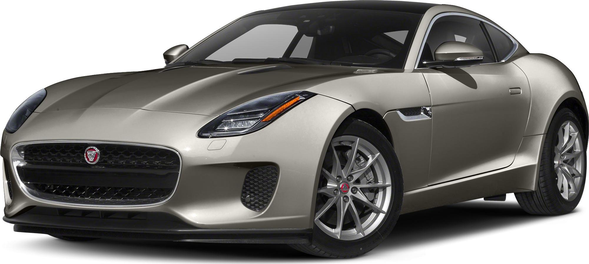 Front angle showing sleek headlights and large grille of a sports coupe
