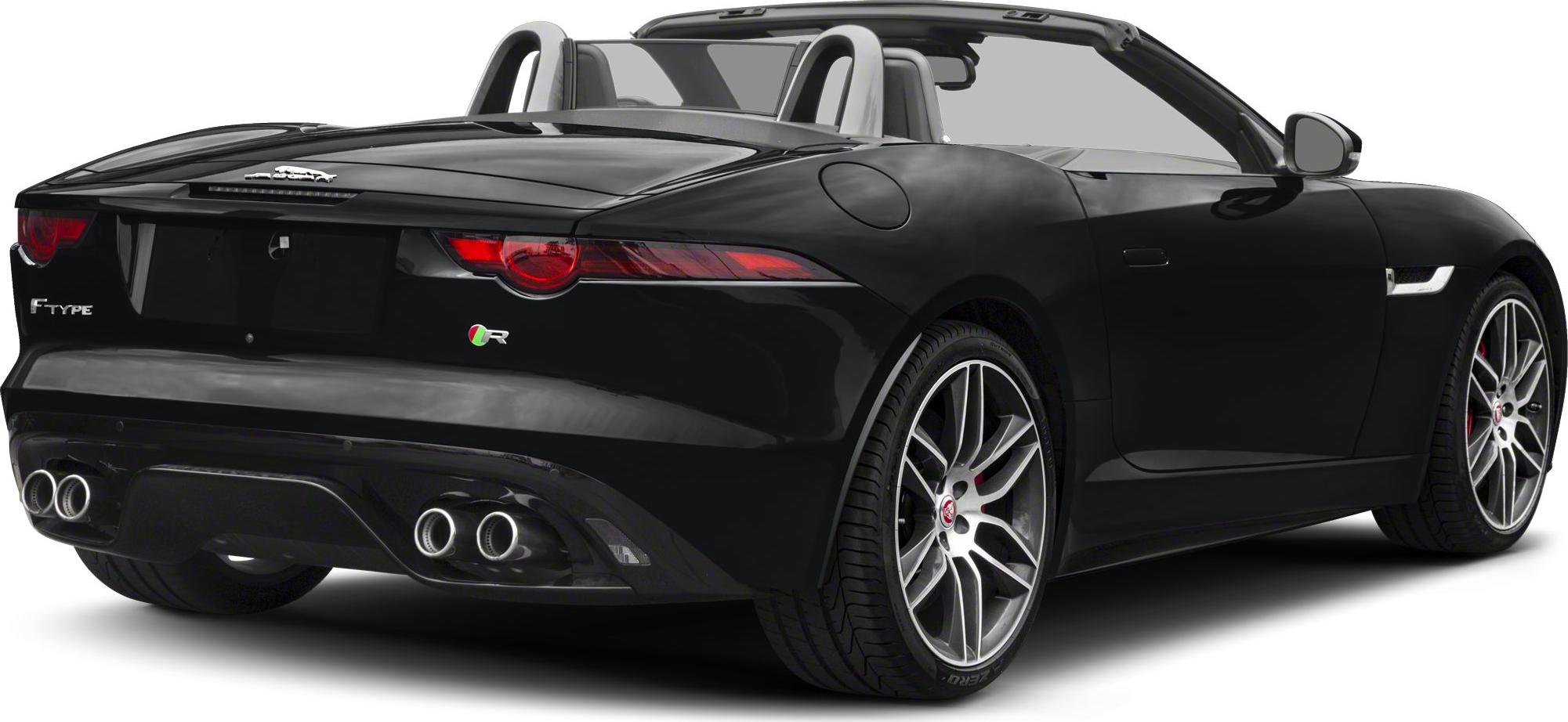 Dual quad exhausts and sleek tail lights on a convertible rear view