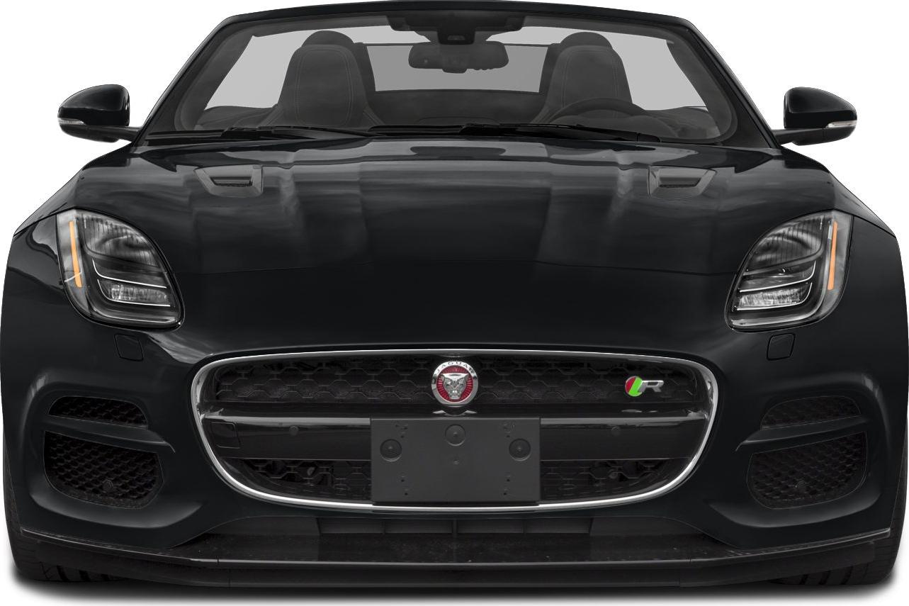 Front view with LED headlights and aggressive grille