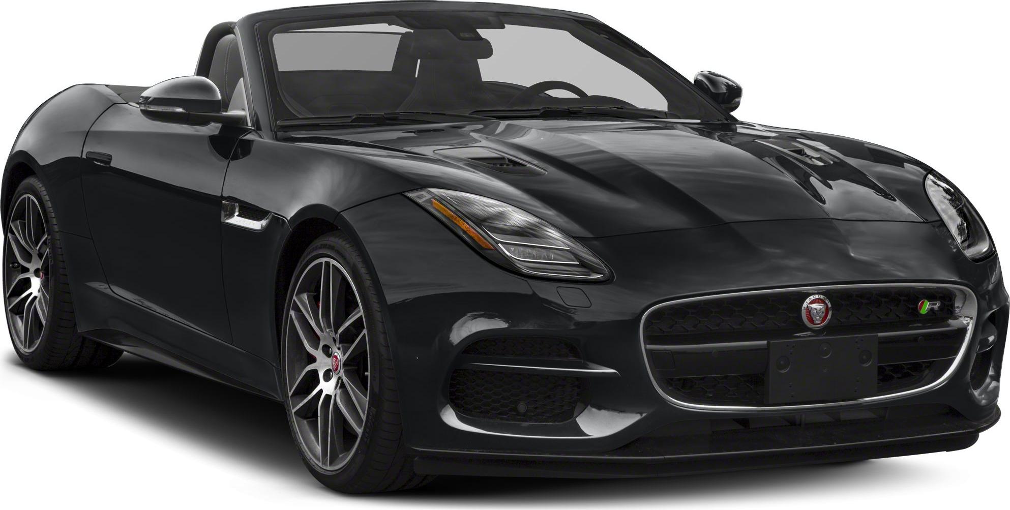 Front side view of a sleek convertible sports car with signature grill and alloy wheels