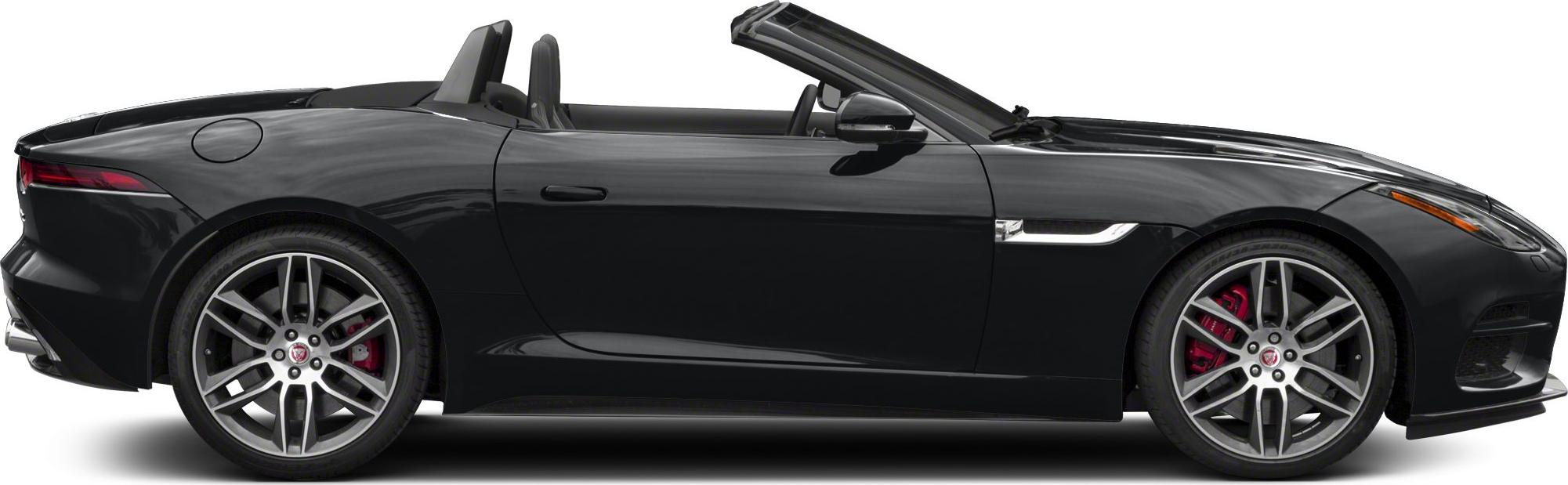 Side profile of sleek convertible with sporty wheels and aerodynamic shape.