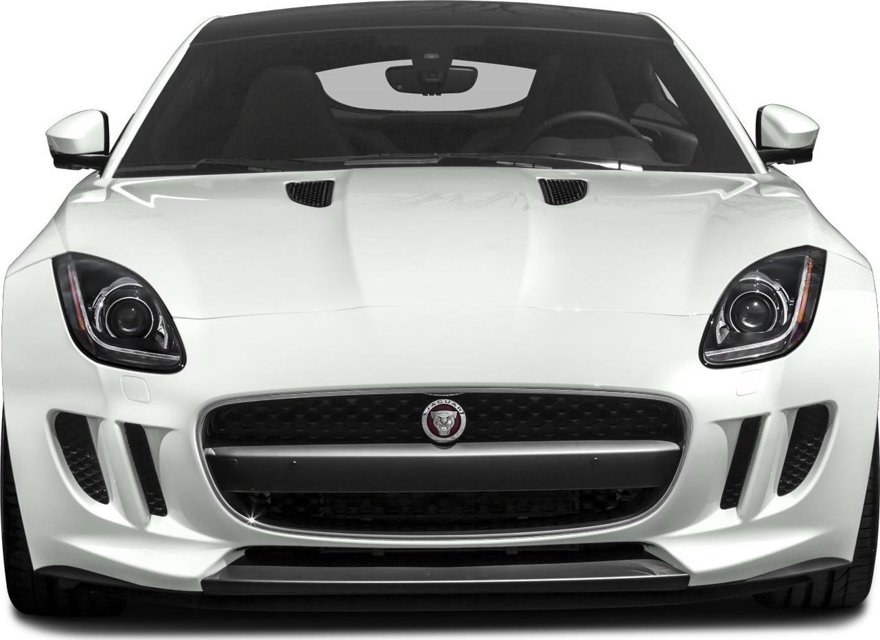 Front view showing aggressive grille and distinctive headlights