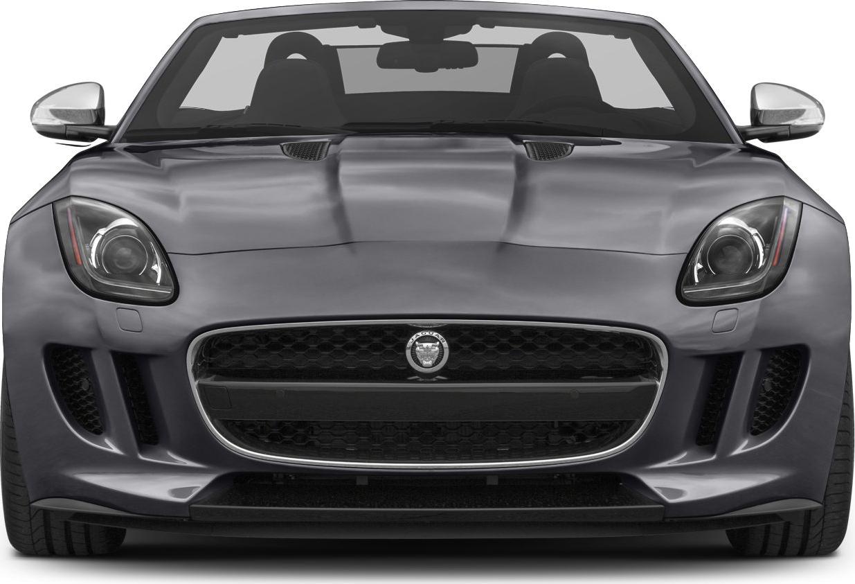 Front view with sporty headlights and large grille