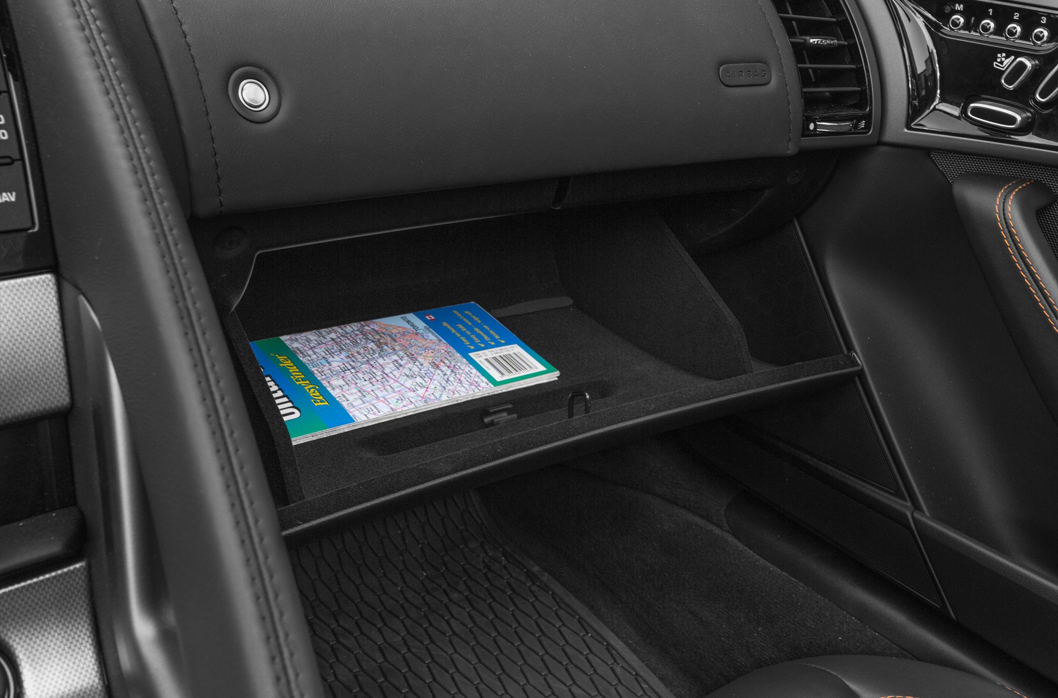 Glove compartment with map inside Jaguar F-type Convertible interior