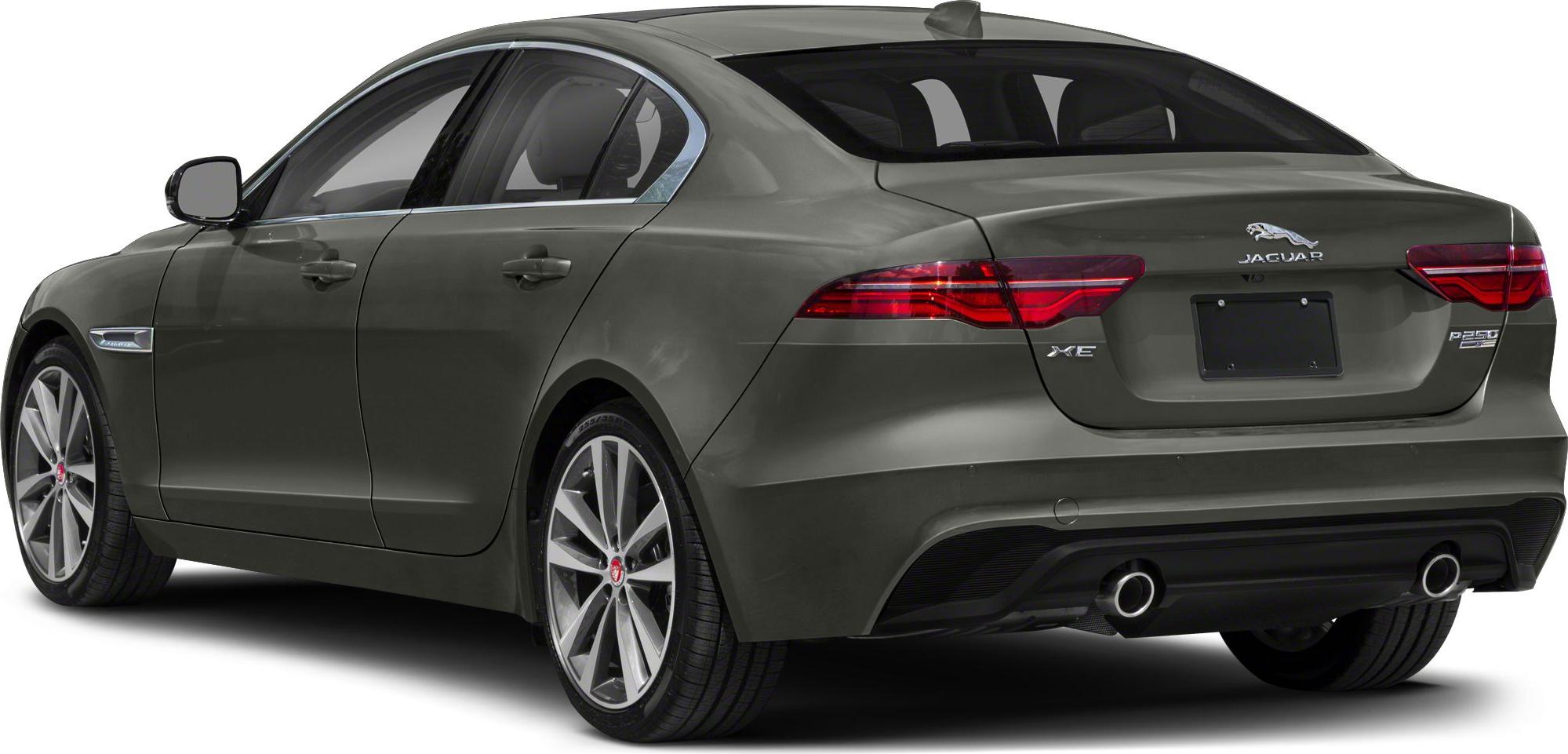 Rear view of sleek sedan with dual exhaust and modern tail lights