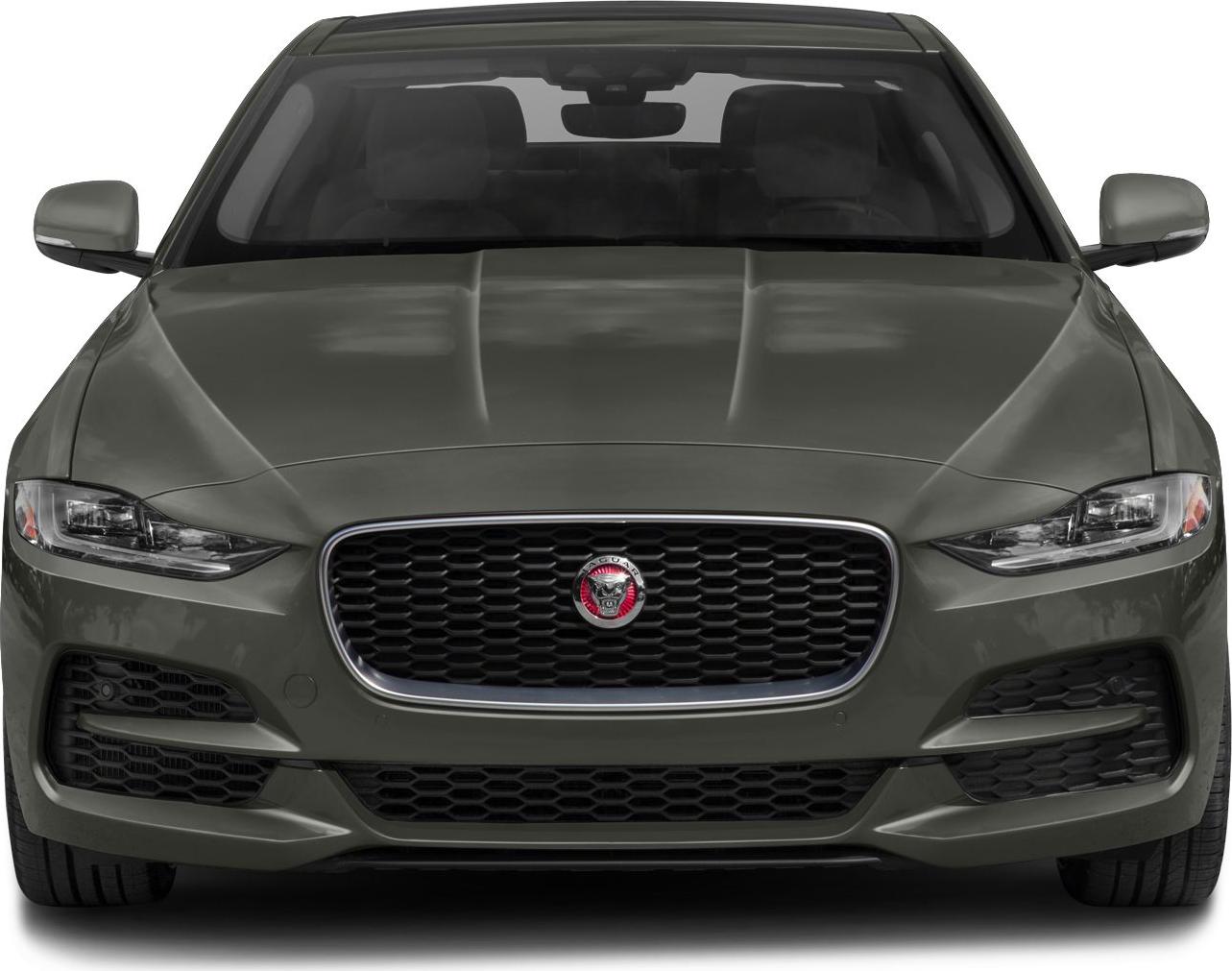 Front view with signature grille and LED headlights