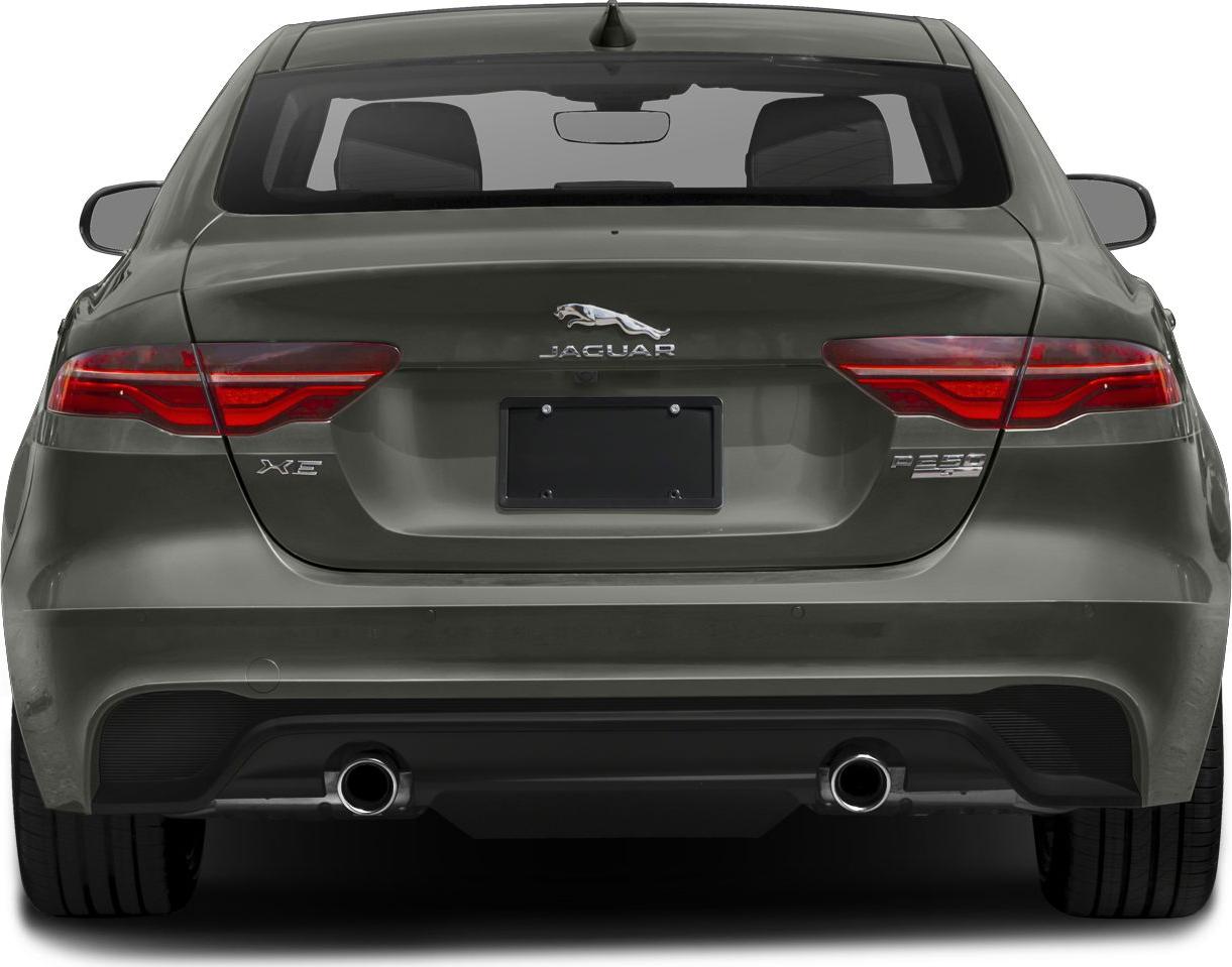 Rear view with dual exhaust and modern tail lights