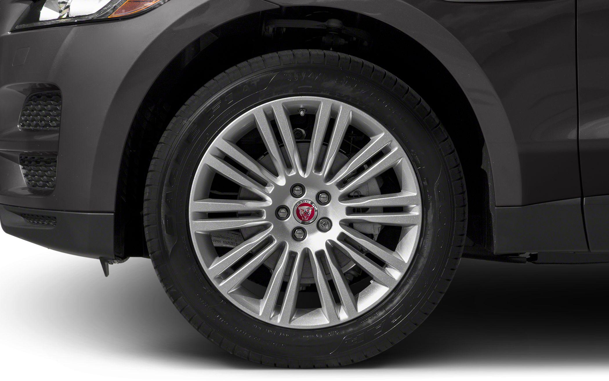 Multi-spoke alloy wheel and tire close-up