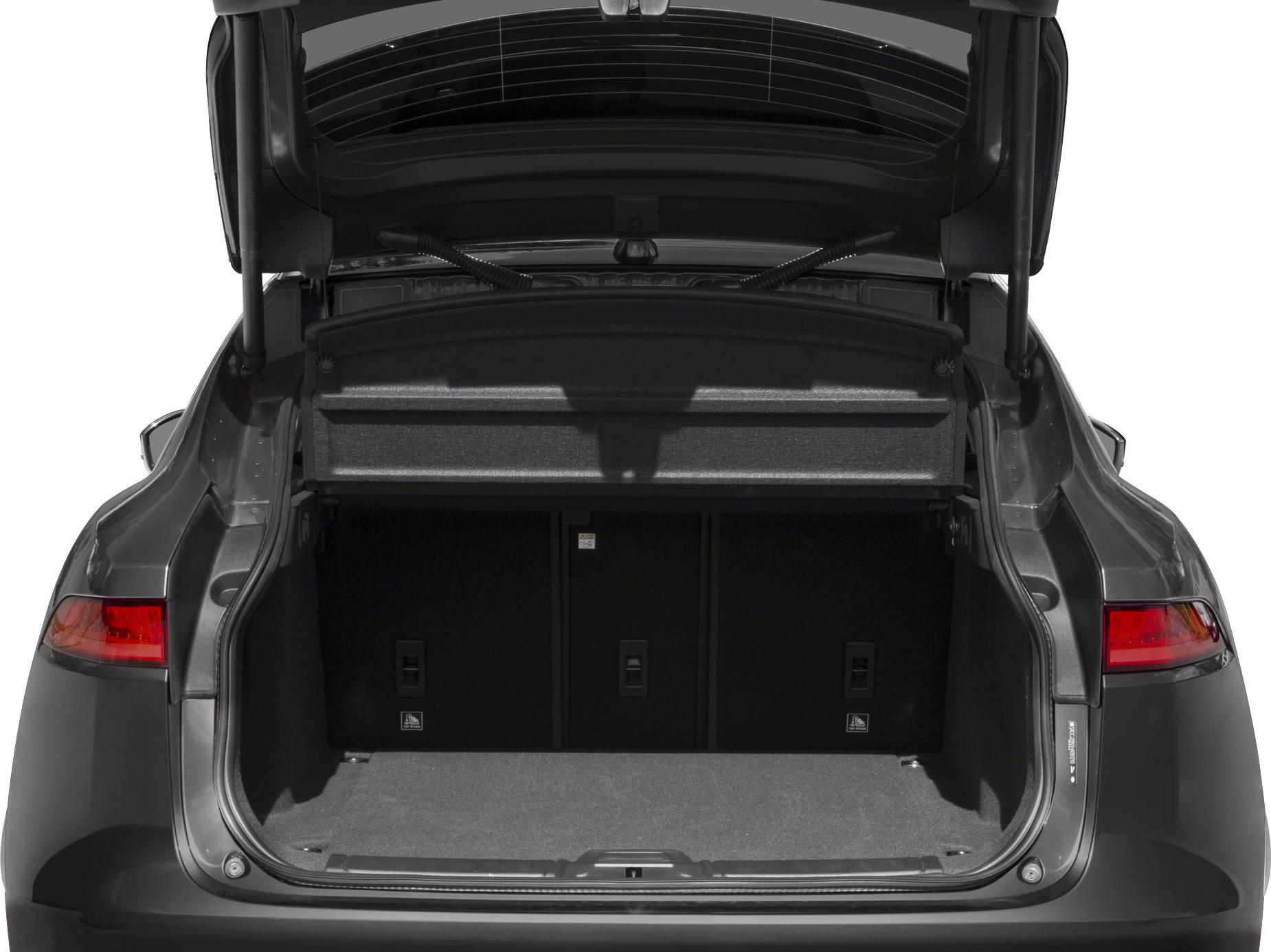 Open SUV trunk with visible cargo space and rear tail lights