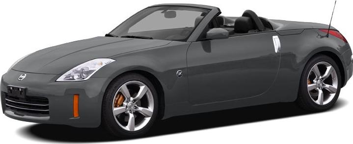 Convertible sports coupe with alloy wheels and sleek body.