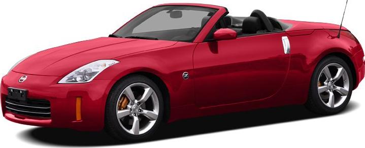 Red convertible roadster with alloy wheels and sleek aerodynamic body.