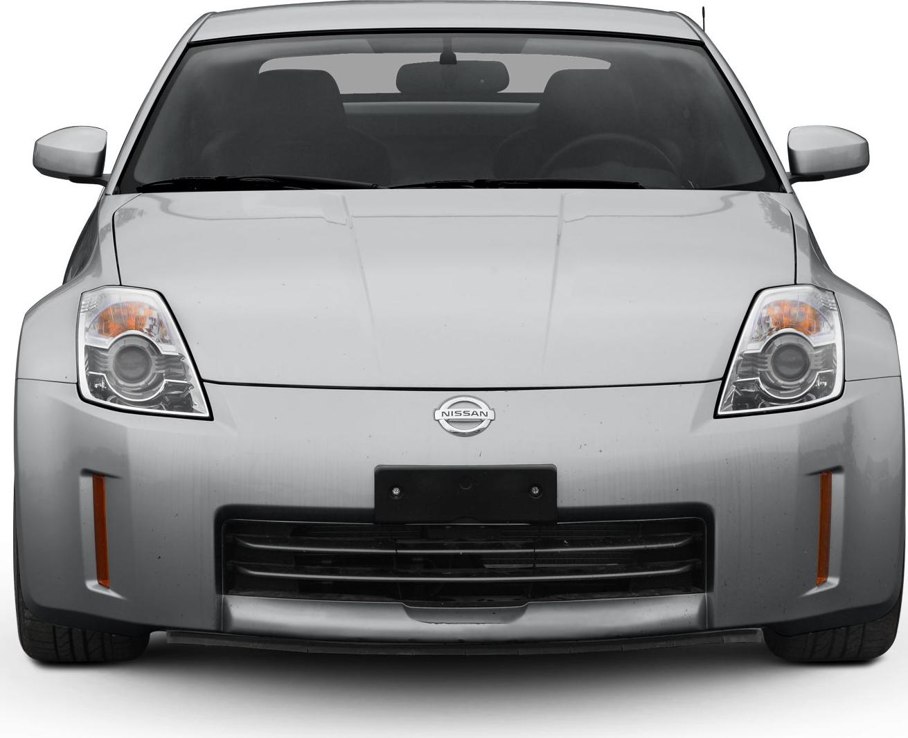 Front view showing headlights, hood, and front grille