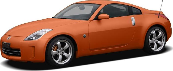Orange sports coupe front and side profile