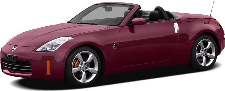 Sleek sporty convertible with aerodynamic curved body and alloy wheels