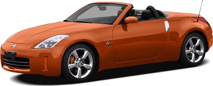 Orange convertible roadster with sleek aerodynamic design and alloy wheels