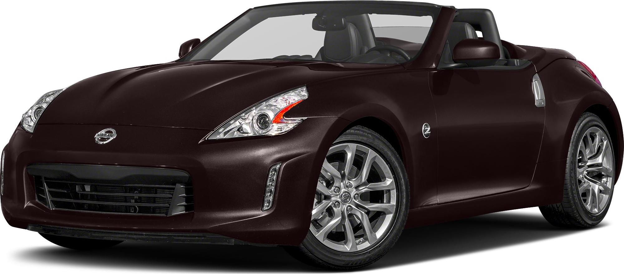 Front view of convertible with headlights and alloy wheels