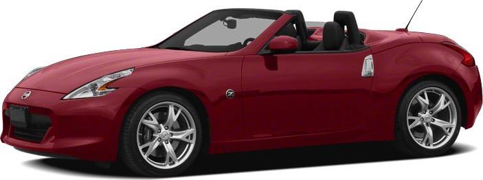 Red convertible roadster with alloy wheels and an open roof