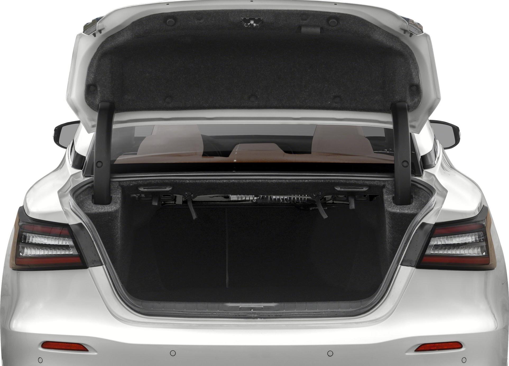 Open spacious trunk with modern sedan rear design