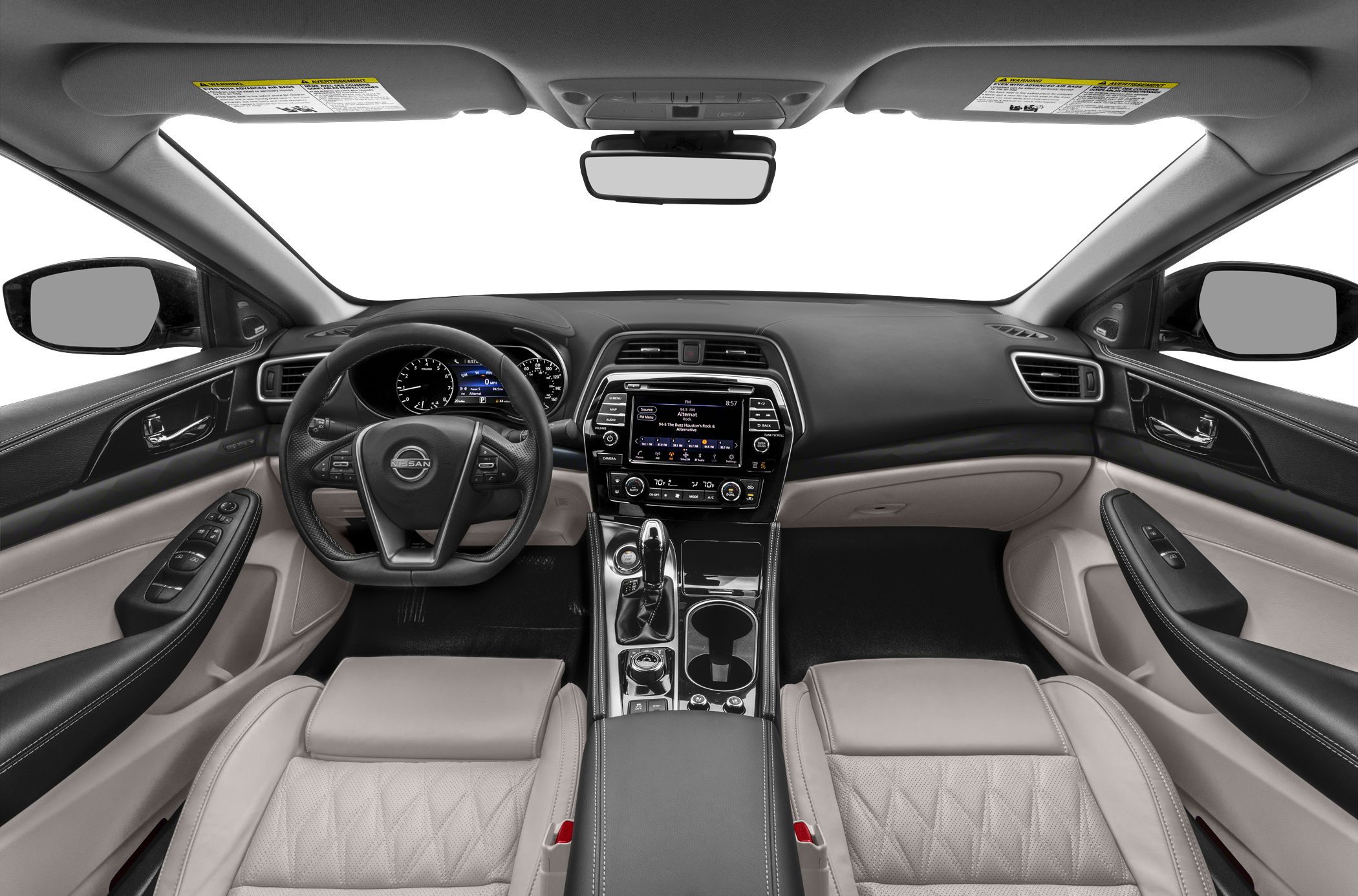 Dashboard, steering wheel, infotainment system, center console interior