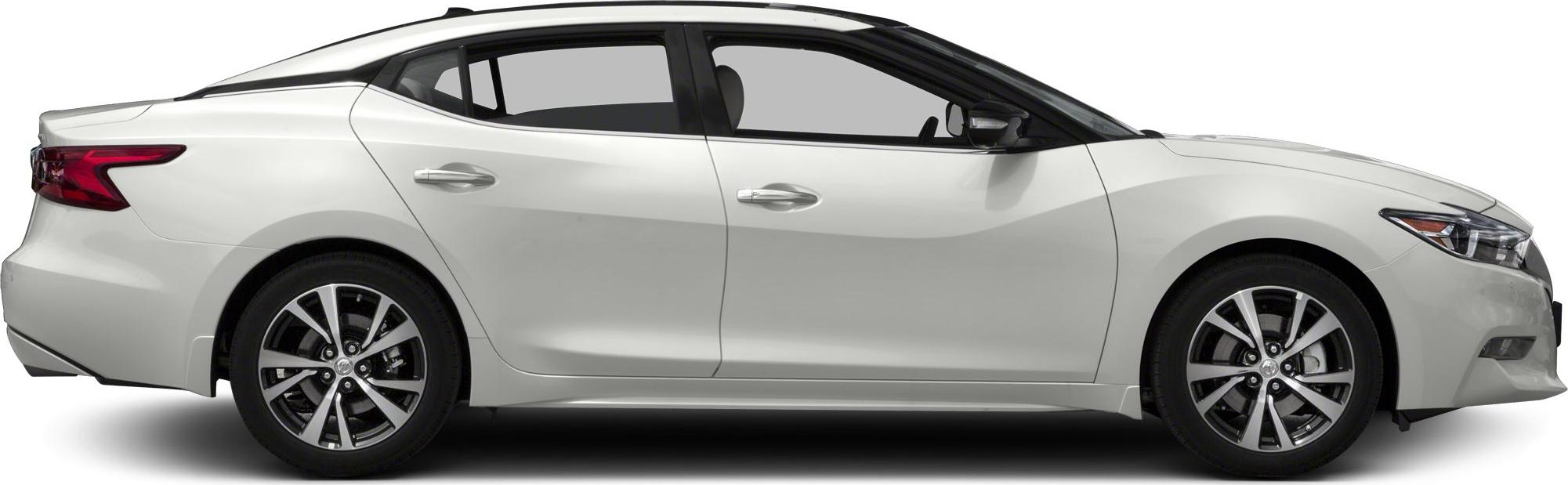 Side profile of a modern four-door sedan with distinctive window shapes and alloy wheels