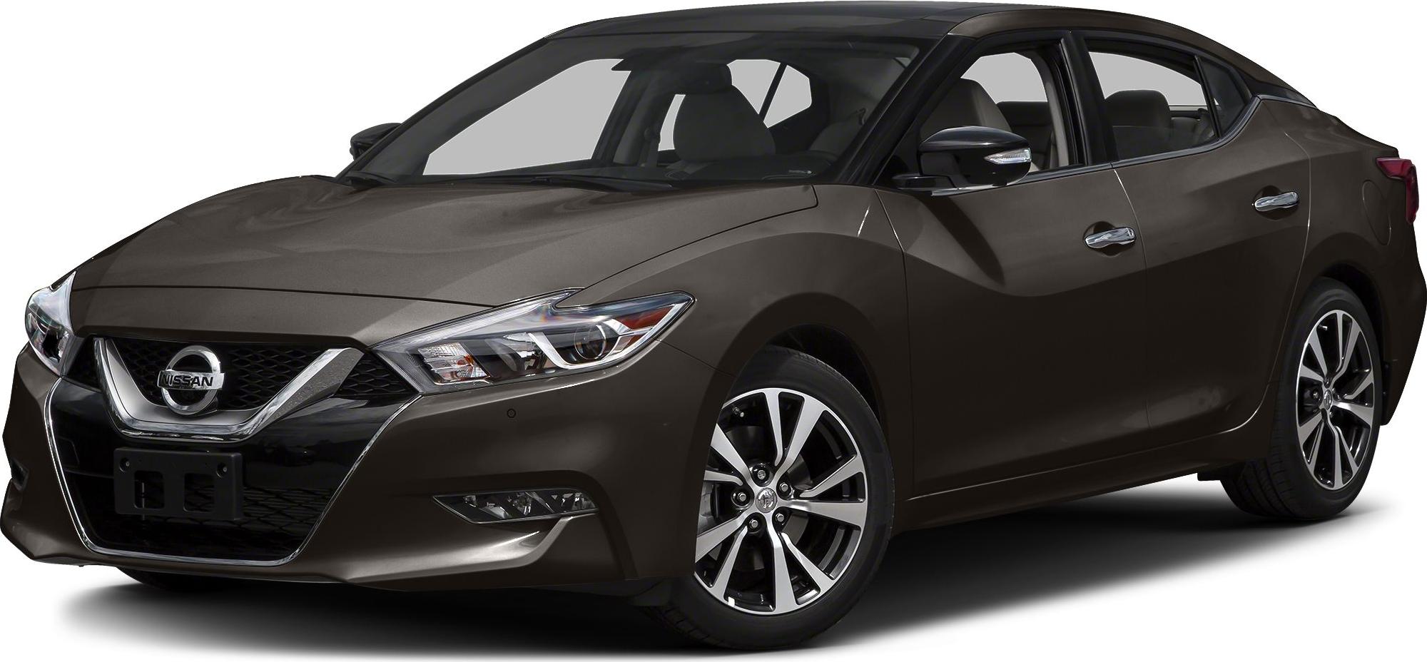 Front view of a sleek sedan with LED headlights and alloy wheels