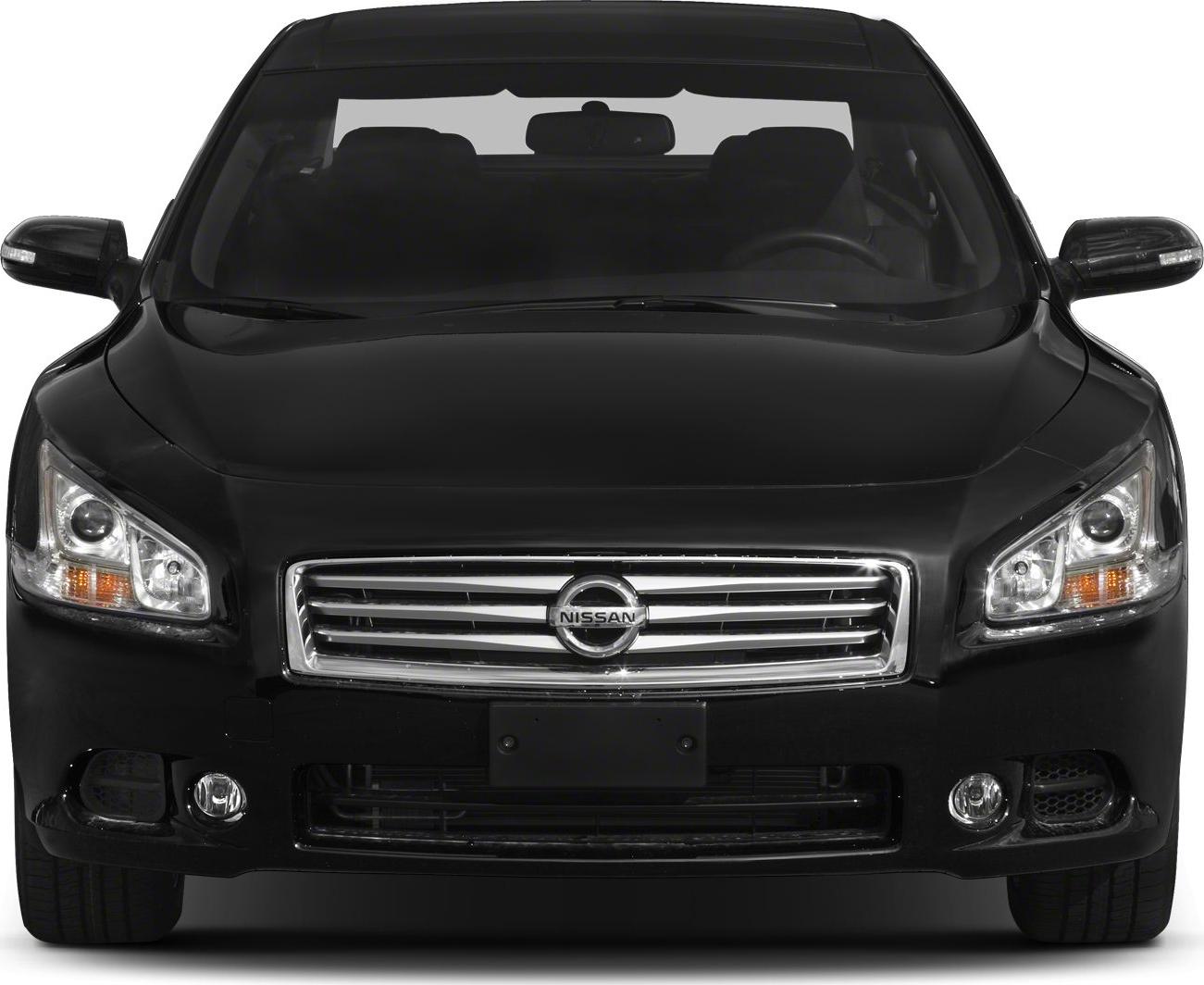 Front view showing grille and headlight details of a sedan