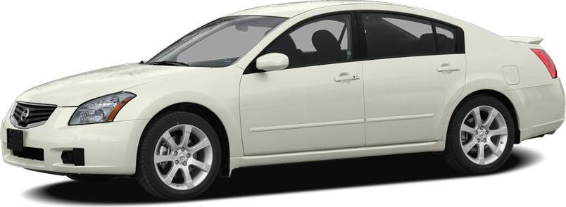 White sedan with alloy wheels and rear spoiler side view