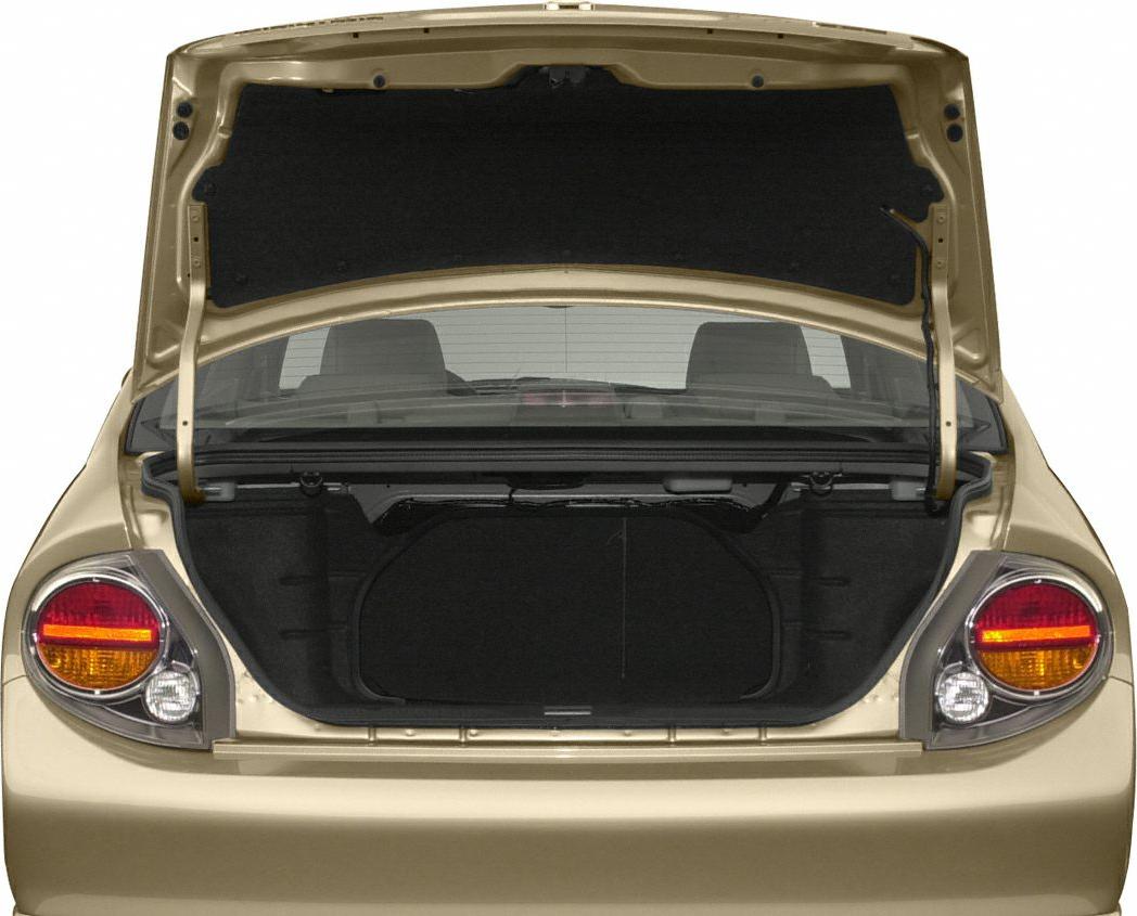 Open trunk and rear taillights view from inside