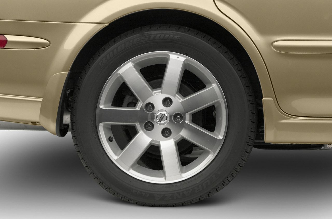 Close-up of alloy wheel and tire on a vehicle