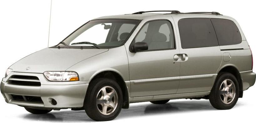 Front-side view of a minivan with sliding door and roof rails