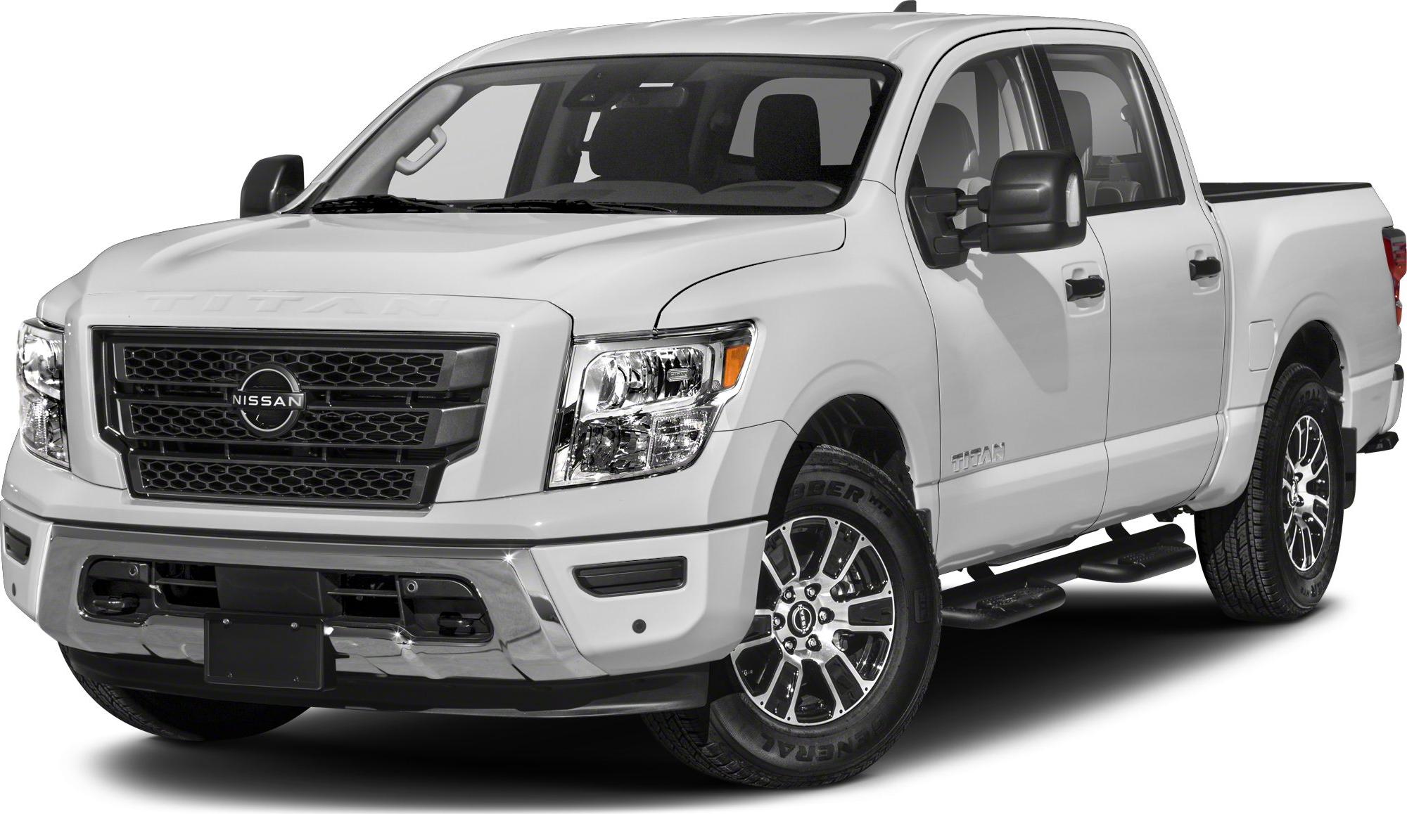 Front and side view of pickup truck with grille and alloy wheels
