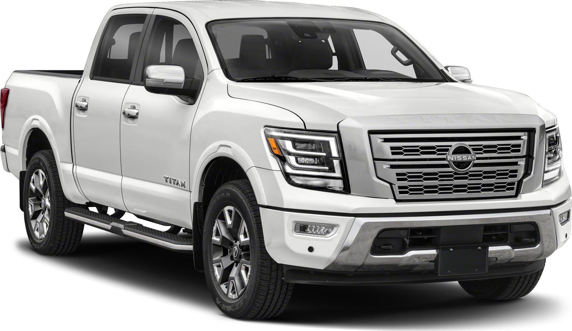 White pickup with LED headlights and large grille
