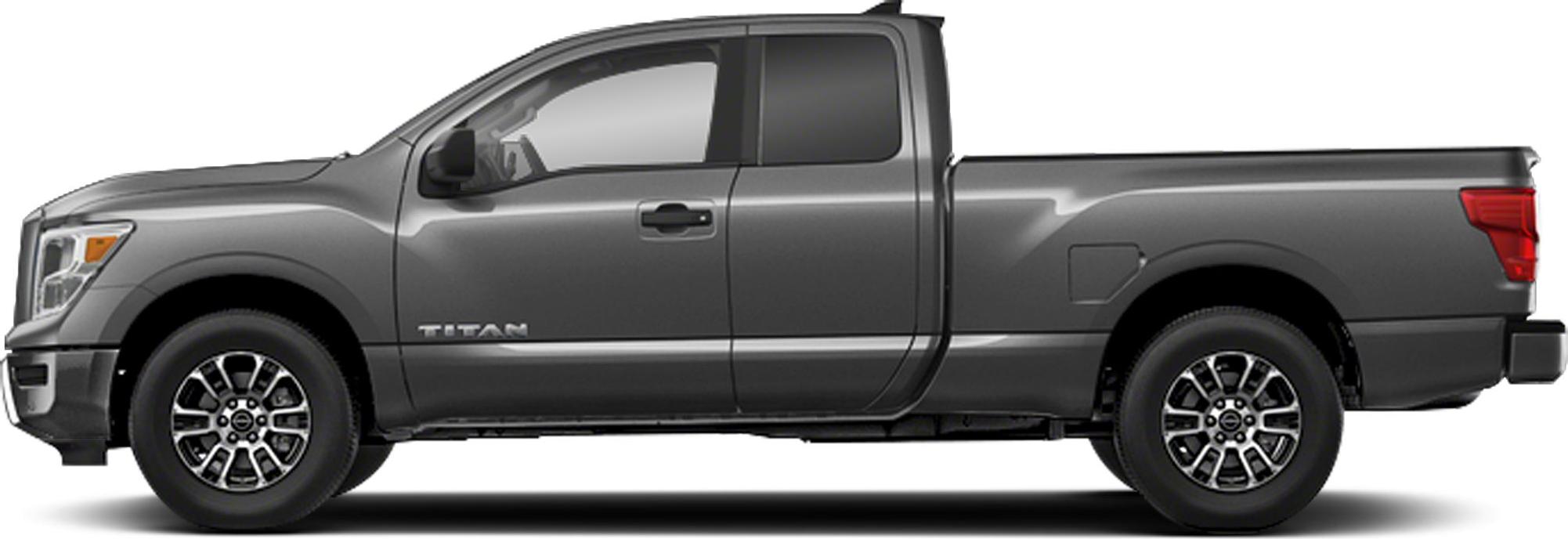 Side profile of extended cab with alloy wheels