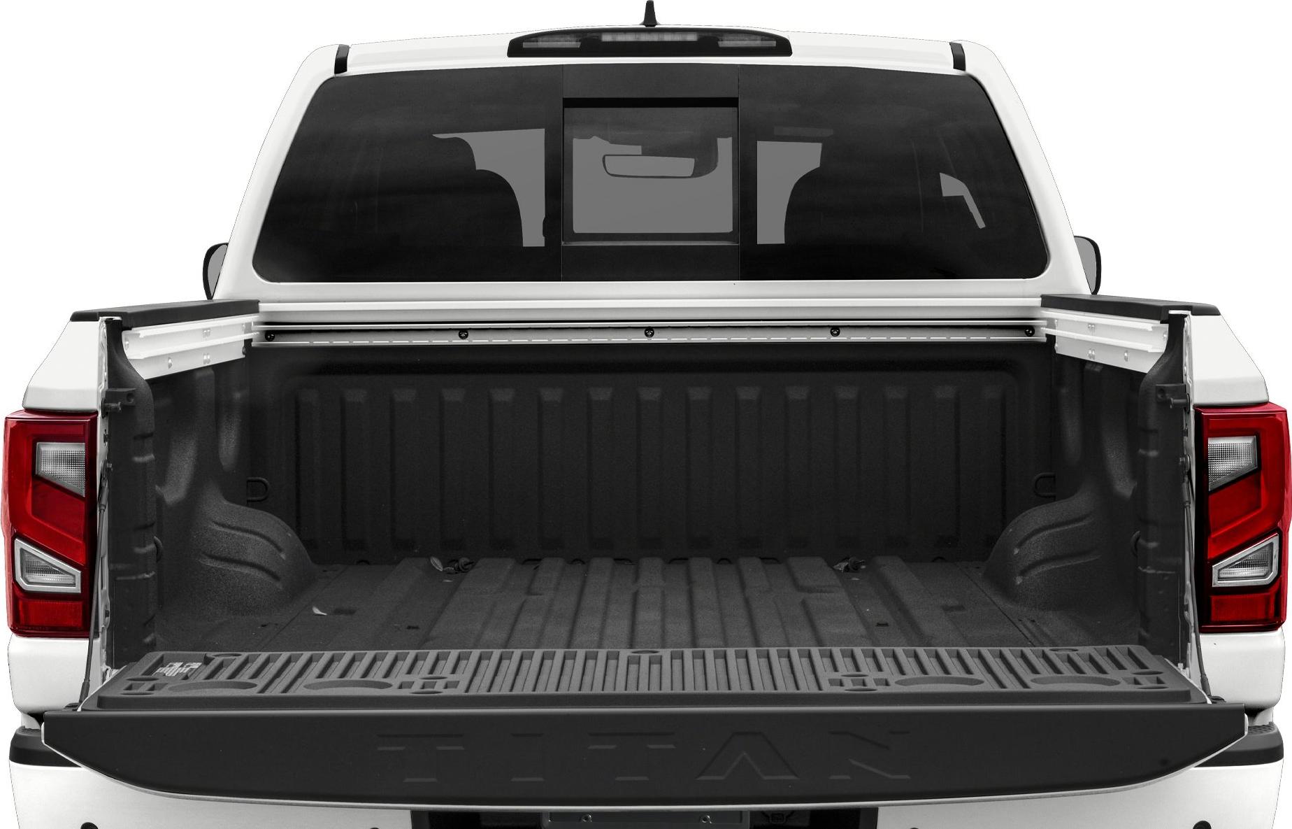 Open cargo bed with tailgate of a pickup truck