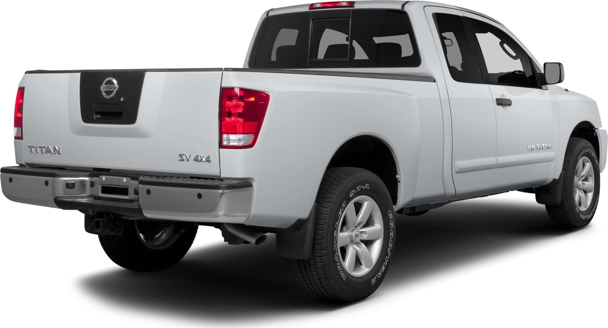 Rear view of pickup truck with SV 4x4 and V8 badges