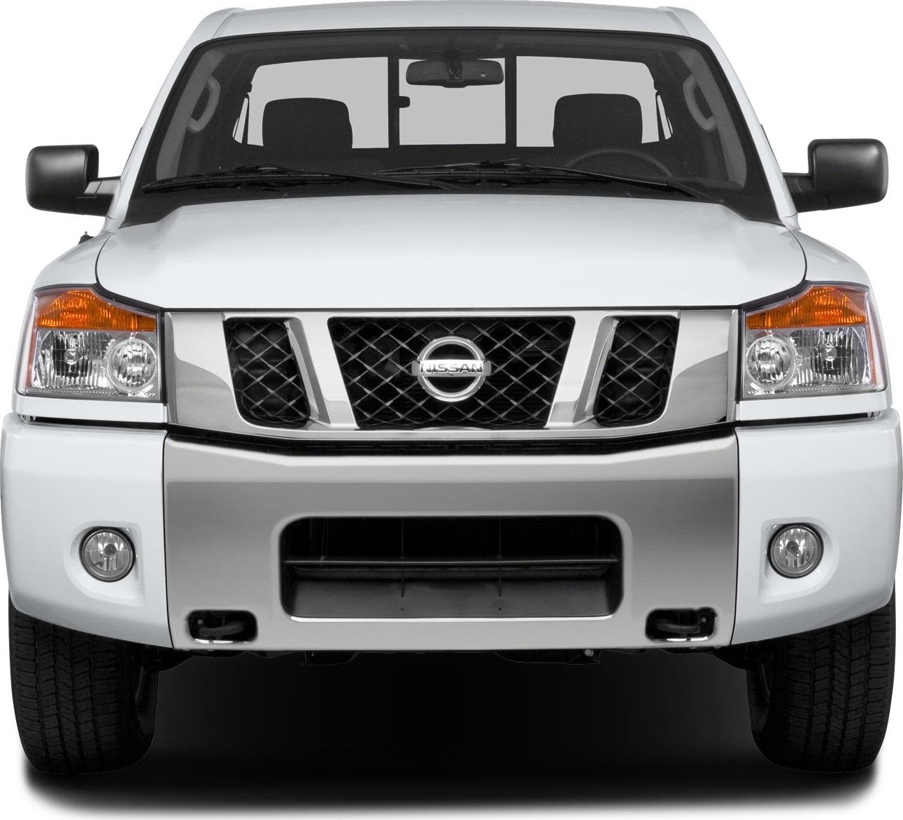 Front view showing grille, headlights, bumper design and side mirrors.