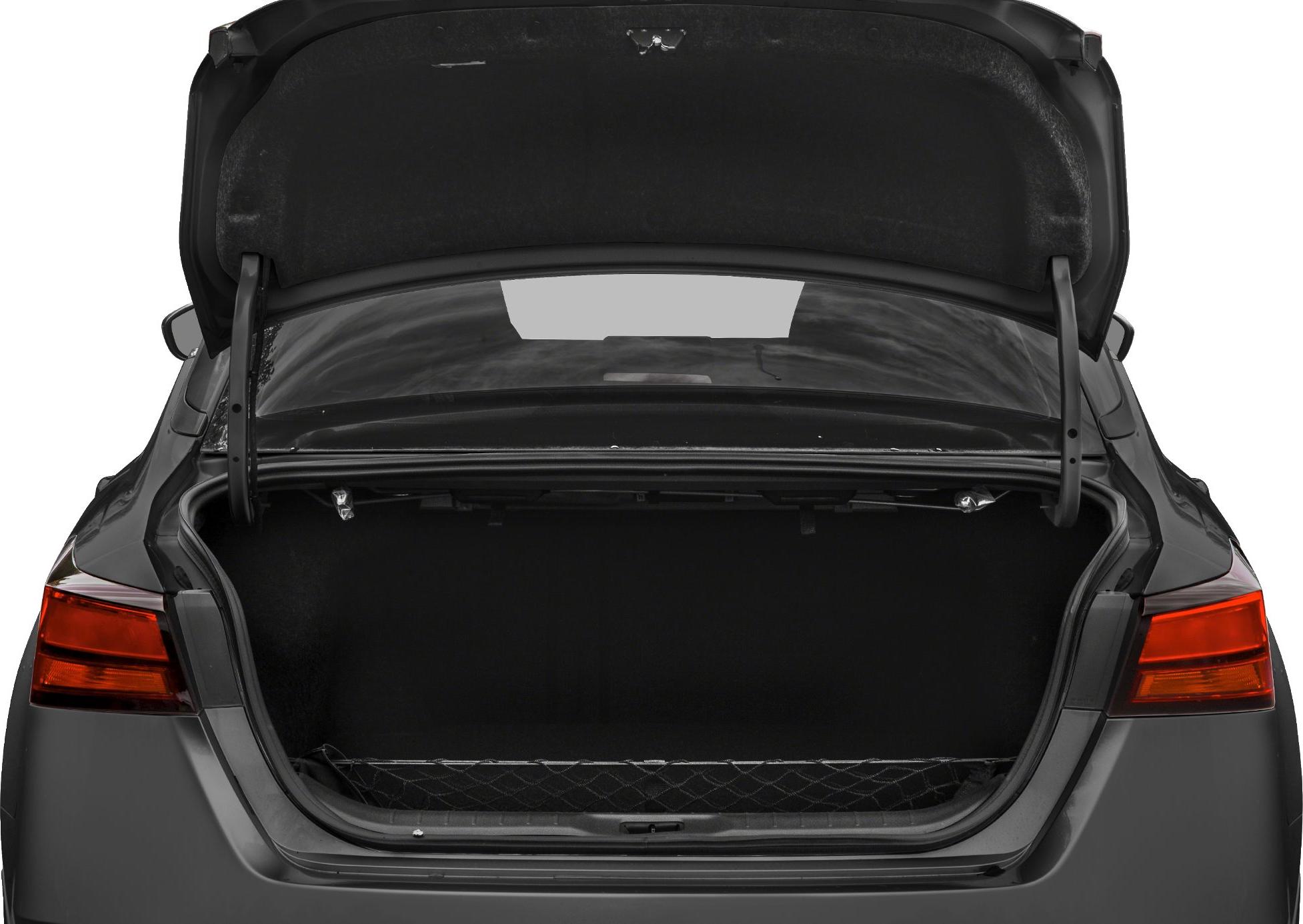 Open trunk showing spacious cargo area and black interior lining