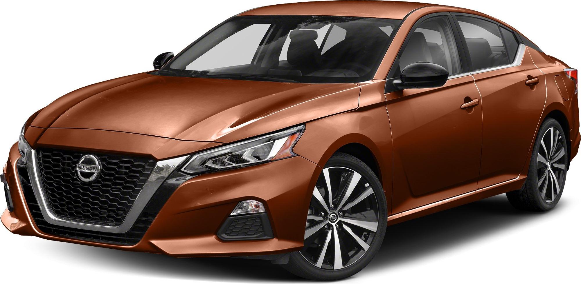 Front and side view of sedan featuring LED headlights and alloy wheels