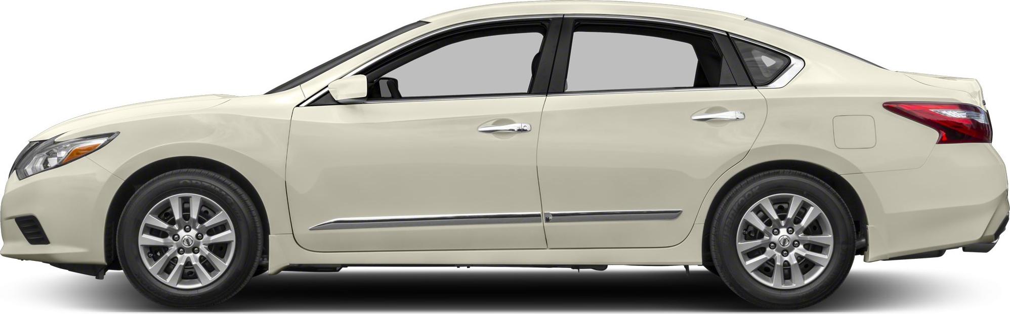 Side profile of sedan with alloy wheels