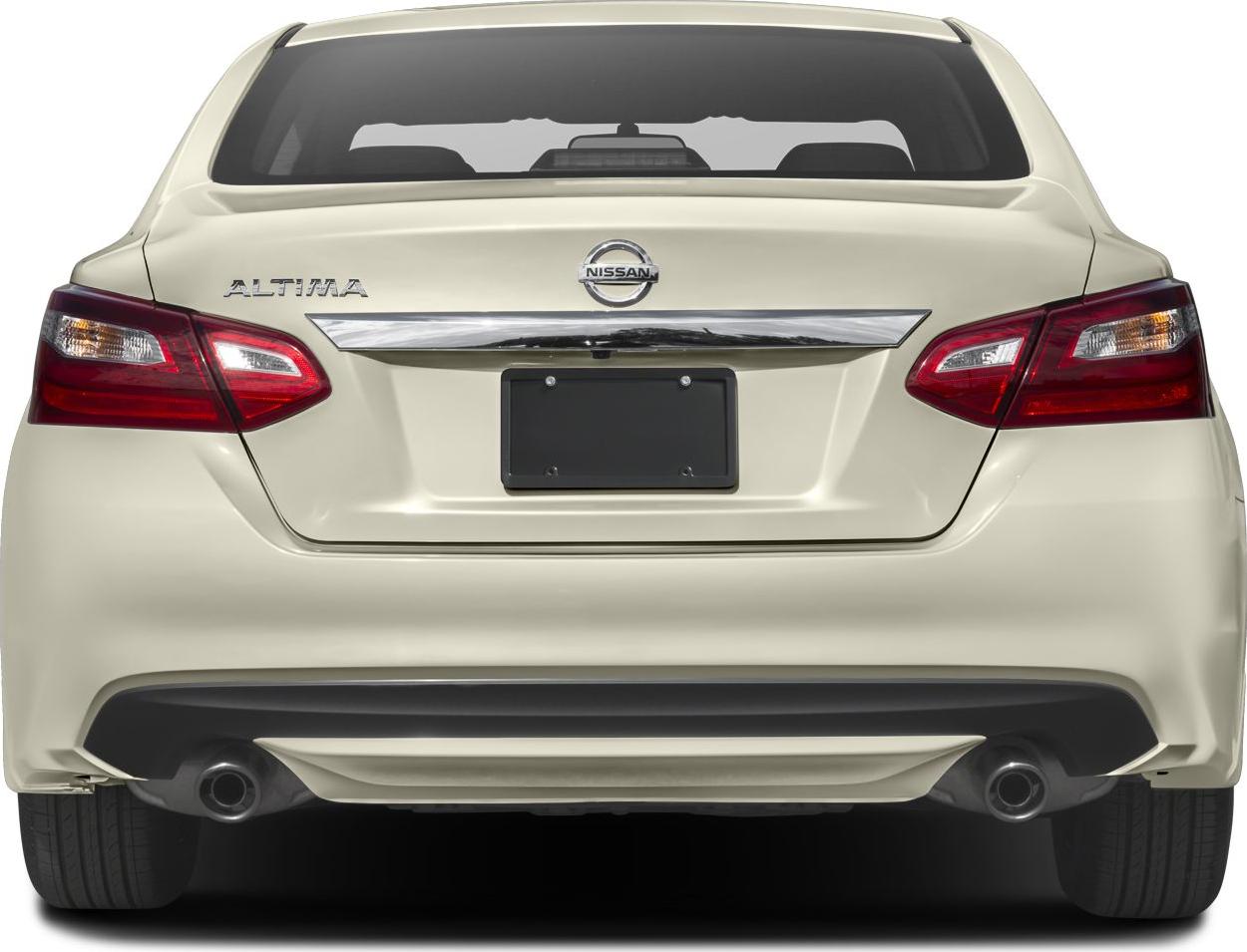 Rear view with dual exhaust and distinct taillights