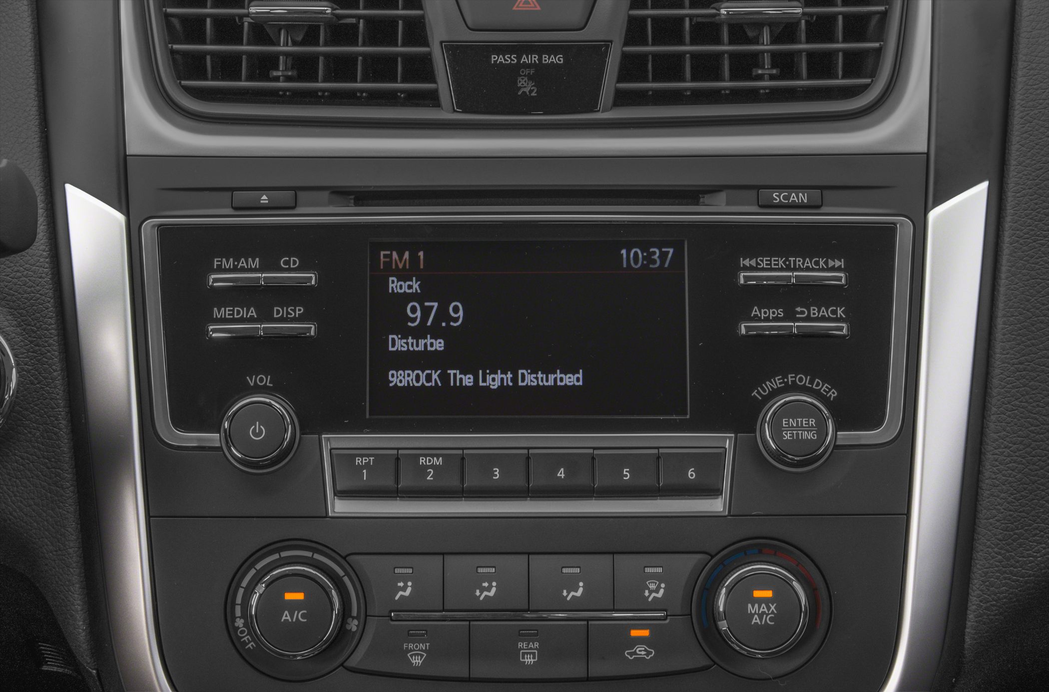 Infotainment system and climate control interface