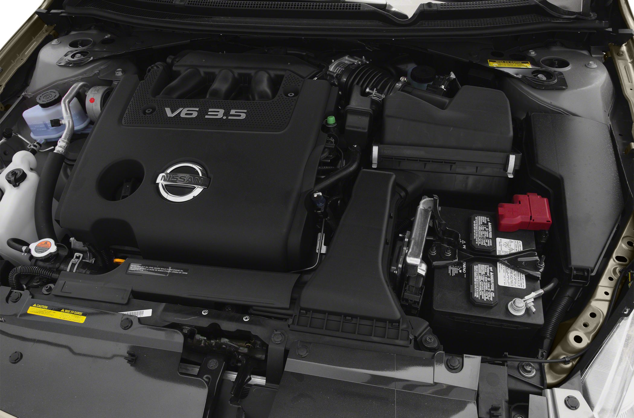 V6 3.5 engine bay with air intake and battery