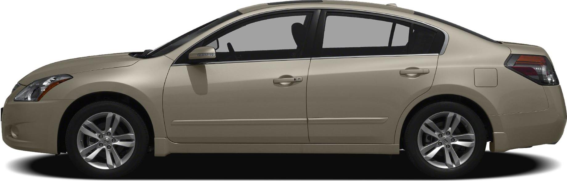 Side profile of beige sedan with alloy wheels