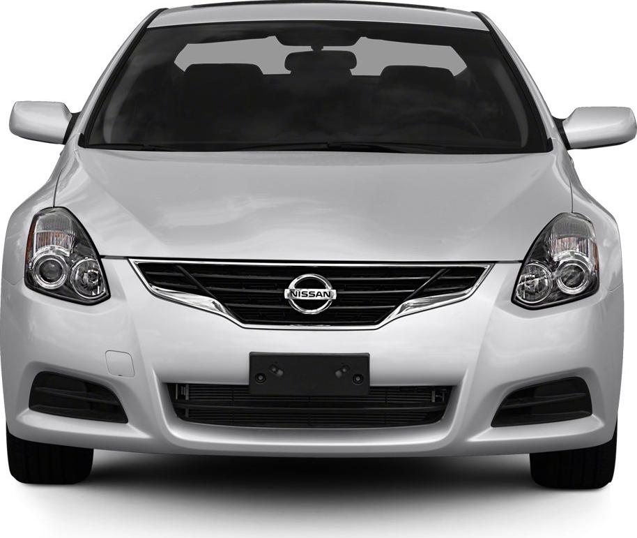 Front view with sleek headlights and grille design